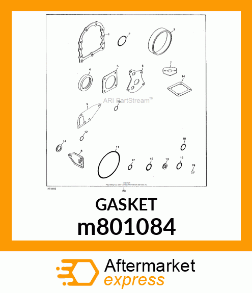 GASKET, WATER PUMP m801084