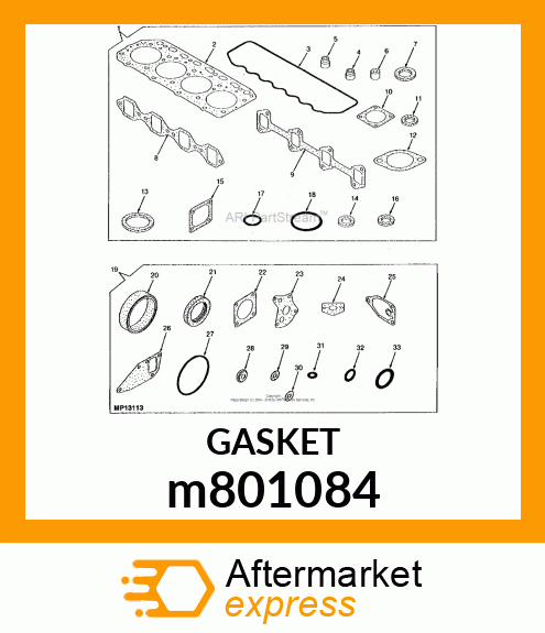 GASKET, WATER PUMP m801084