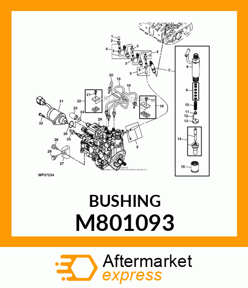 NUT, NOZZLE M801093