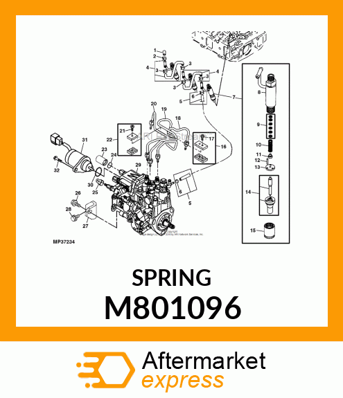 SPRING, NOZZLE M801096