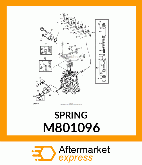 SPRING, NOZZLE M801096