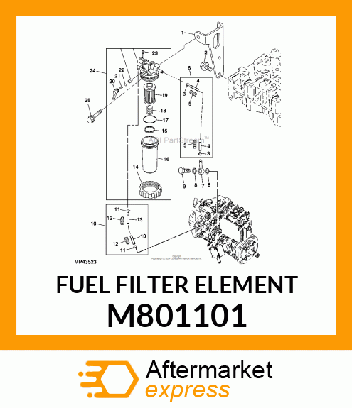 FILTER ELEMENT, ELEMENT M801101