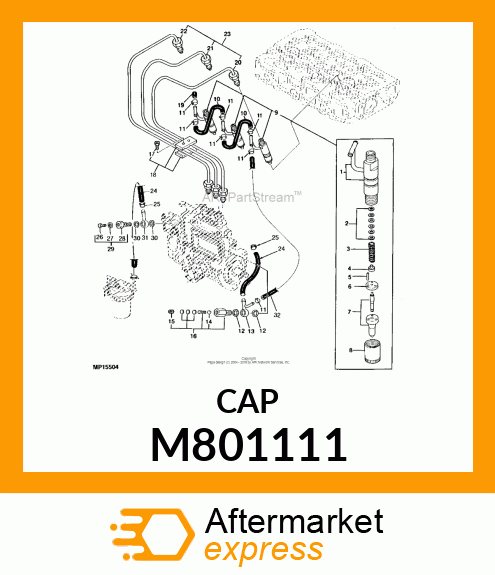 CAP, FUEL RETURN M801111