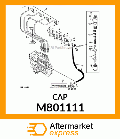 CAP, FUEL RETURN M801111