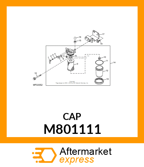 CAP, FUEL RETURN M801111