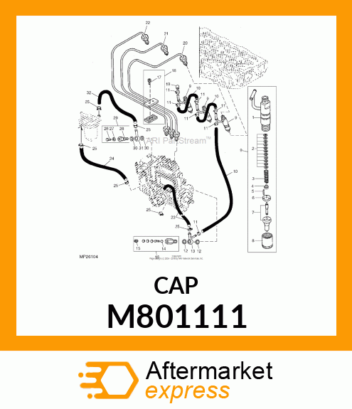 CAP, FUEL RETURN M801111