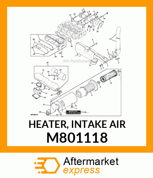 HEATER, INTAKE AIR M801118