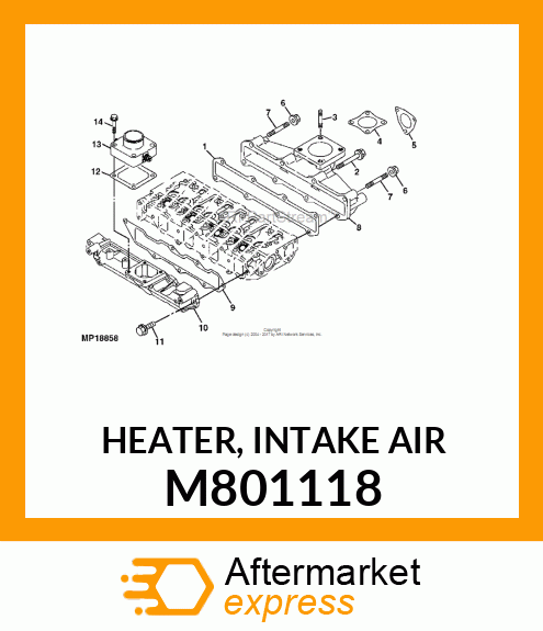 HEATER, INTAKE AIR M801118