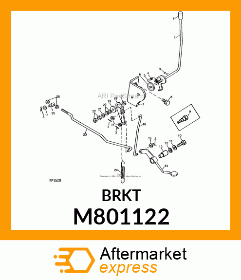 Bracket - BRACKET, ACCEL. LEVER M801122