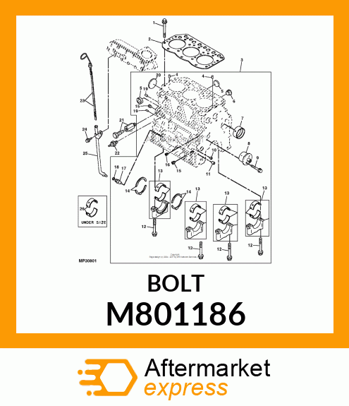 BOLT, CYLINDER HEAD M801186