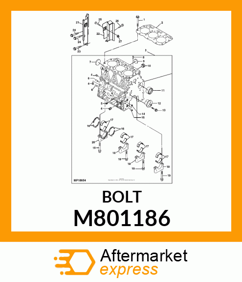 BOLT, CYLINDER HEAD M801186