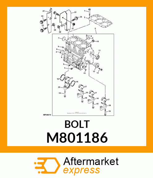 BOLT, CYLINDER HEAD M801186