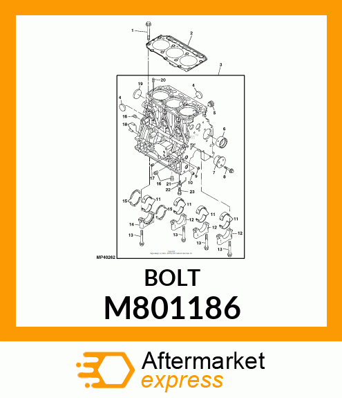 BOLT, CYLINDER HEAD M801186