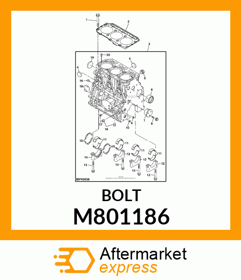 BOLT, CYLINDER HEAD M801186