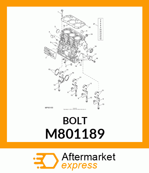 BOLT CAP M801189