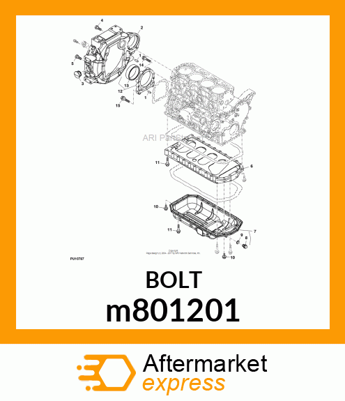 SCREW, HEX HEAD, METRIC m801201