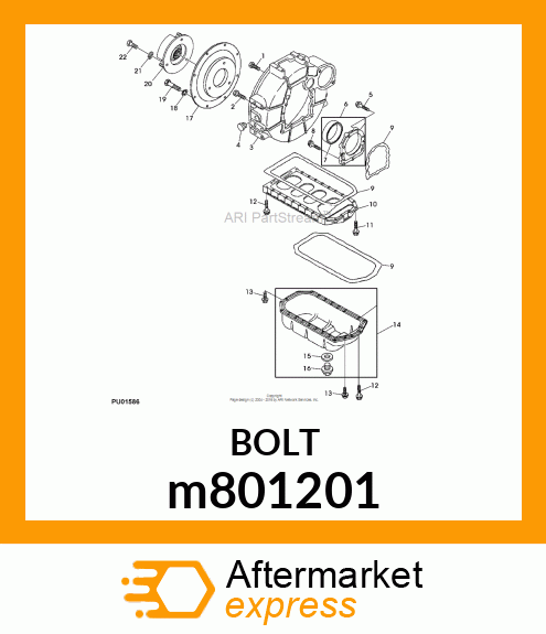 SCREW, HEX HEAD, METRIC m801201