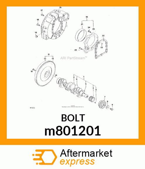 SCREW, HEX HEAD, METRIC m801201