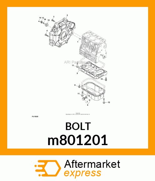 SCREW, HEX HEAD, METRIC m801201