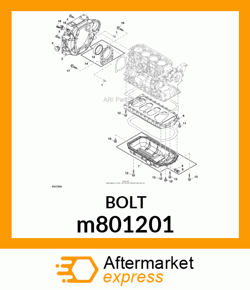 SCREW, HEX HEAD, METRIC m801201