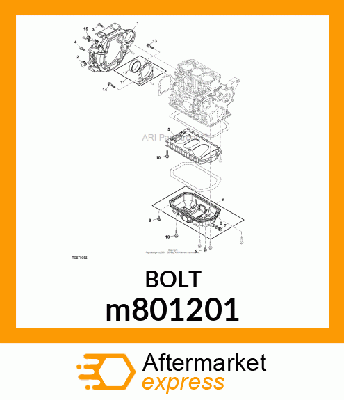 SCREW, HEX HEAD, METRIC m801201