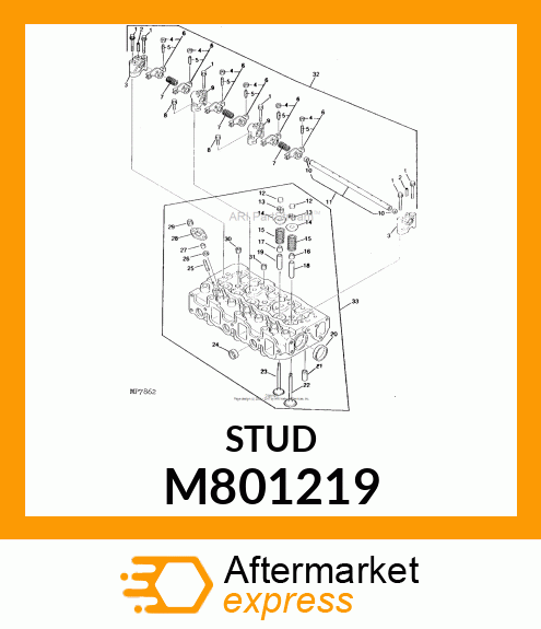 BOLT, 6 X 20 FOR F.I. NOZZLE M801219