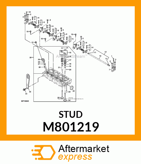 BOLT, 6 X 20 FOR F.I. NOZZLE M801219