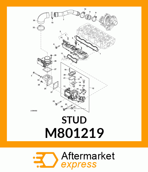 BOLT, 6 X 20 FOR F.I. NOZZLE M801219