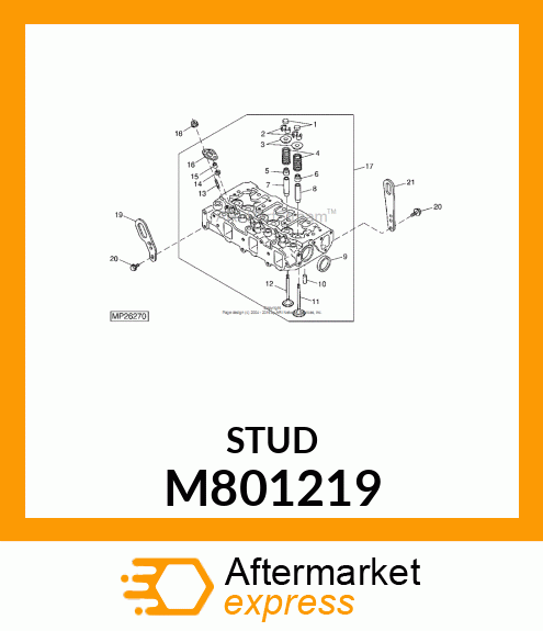 BOLT, 6 X 20 FOR F.I. NOZZLE M801219