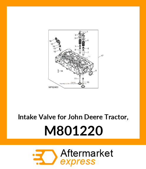 VALVE, INTAKE M801220