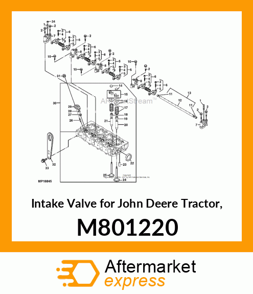 VALVE, INTAKE M801220