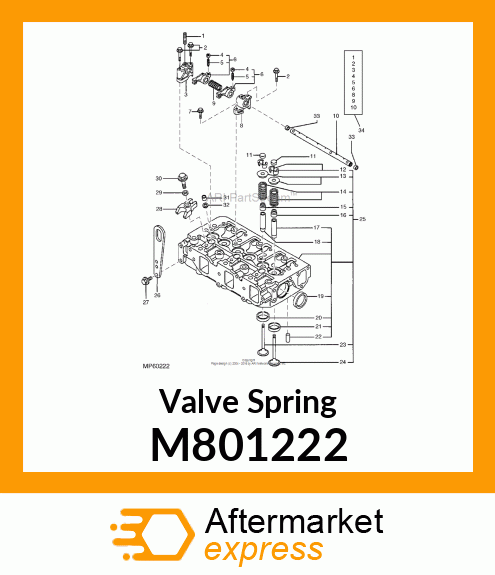 SPRING, VALVE M801222