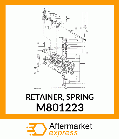 RETAINER, SPRING M801223