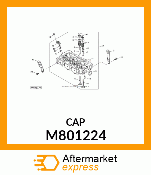 CAP, VALVE M801224