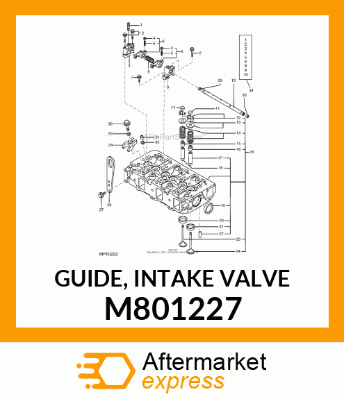 GUIDE, INTAKE VALVE M801227