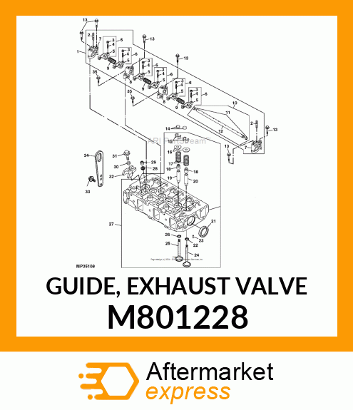 GUIDE, EXHAUST VALVE M801228