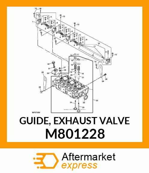 GUIDE, EXHAUST VALVE M801228