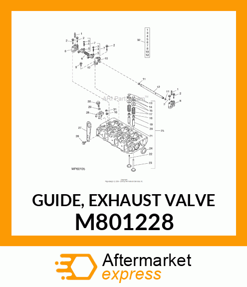 GUIDE, EXHAUST VALVE M801228