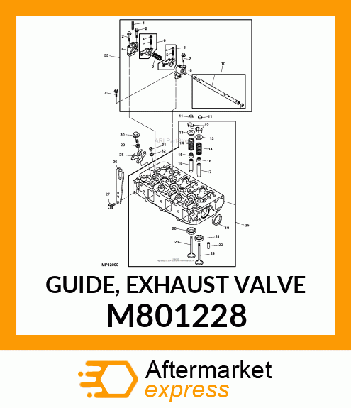 GUIDE, EXHAUST VALVE M801228