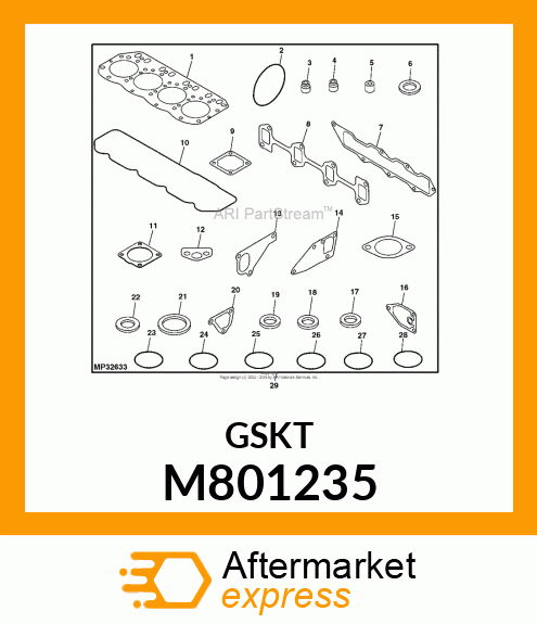 GASKET, EXHAUST MANIFOLD M801235