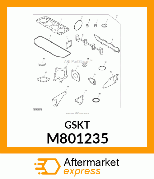 GASKET, EXHAUST MANIFOLD M801235