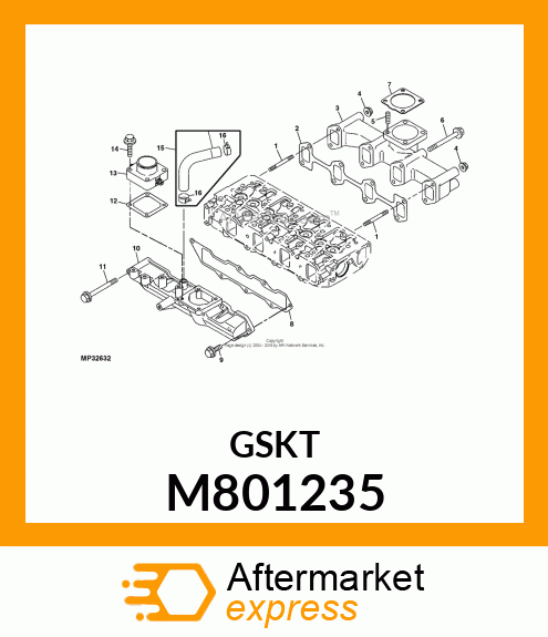 GASKET, EXHAUST MANIFOLD M801235