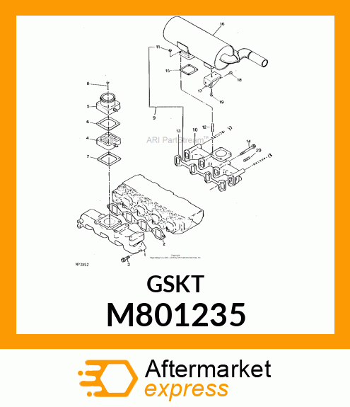 GASKET, EXHAUST MANIFOLD M801235