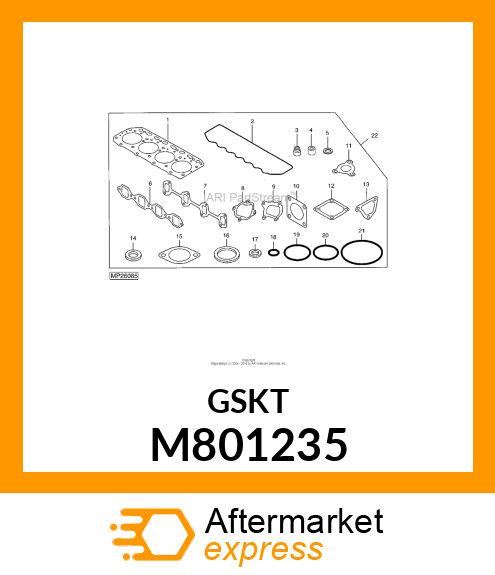 GASKET, EXHAUST MANIFOLD M801235