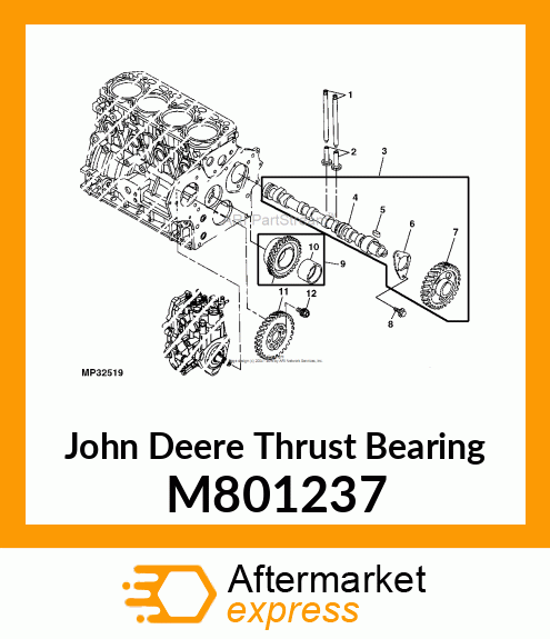 THRUST BEARING, CAMSHAFT M801237