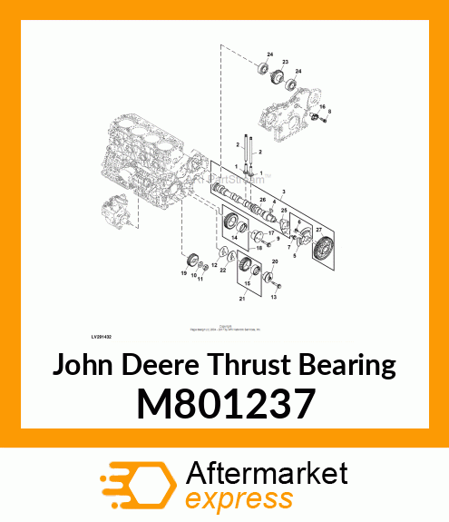 THRUST BEARING, CAMSHAFT M801237