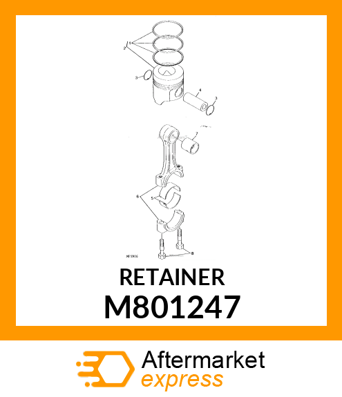 RETAINER, PIN M801247