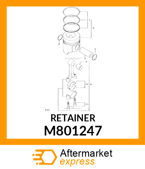 RETAINER, PIN M801247