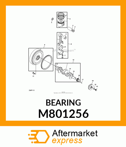 BEARING, PISTON PIN M801256