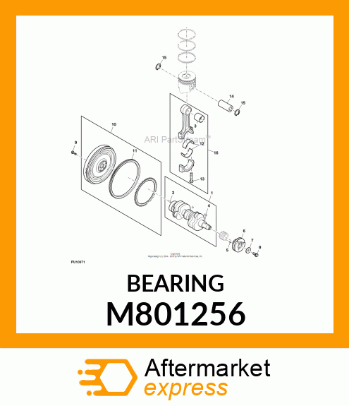 BEARING, PISTON PIN M801256